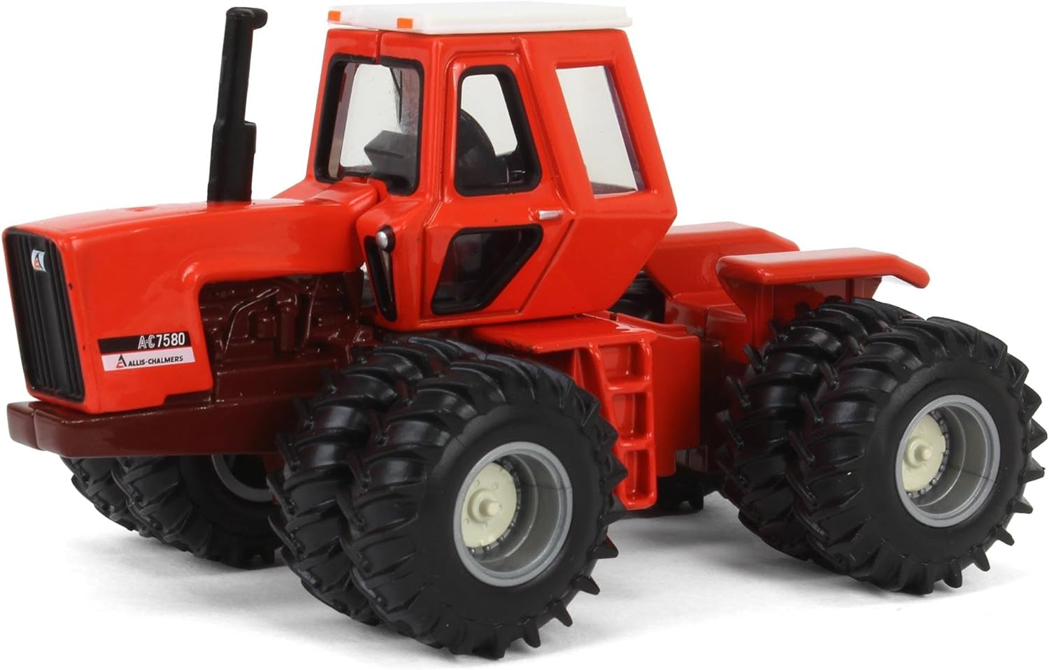 ERTL 1/64 Allis Chalmers 7580 Maroon Belly with Semi & Lowboy Trailer 16475