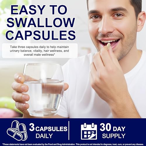 Miniatura 6 de Suplemento para la salud de la próstata para hombres, apoya la función de próstata, vejiga y tracto urinario, palma enana americana, mezcla de