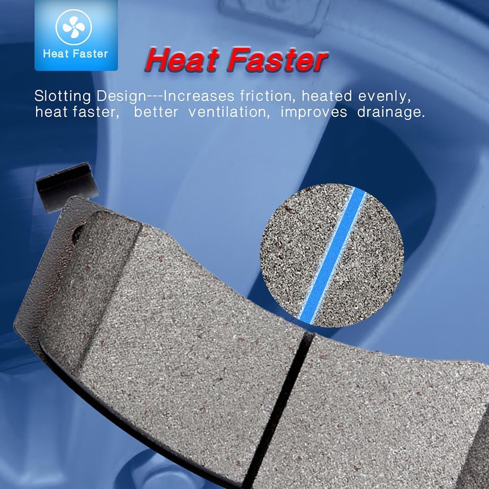 OCPTY Ceramic Brakes Pads, Quick Stop Front Brake Pad fit for 2009-2015 for Hyundai Sonata,2011-2016 for Kia Optima