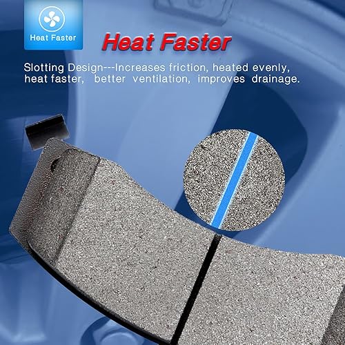 Miniatura 5 de OCPTY Ceramic Brakes Pads, Quick Stop Front Brake Pad fit for 1993-1997 for Ford Probe,1993-2002 for Mazda 626,1993-1997 for Mazda MX-6,1999-2003