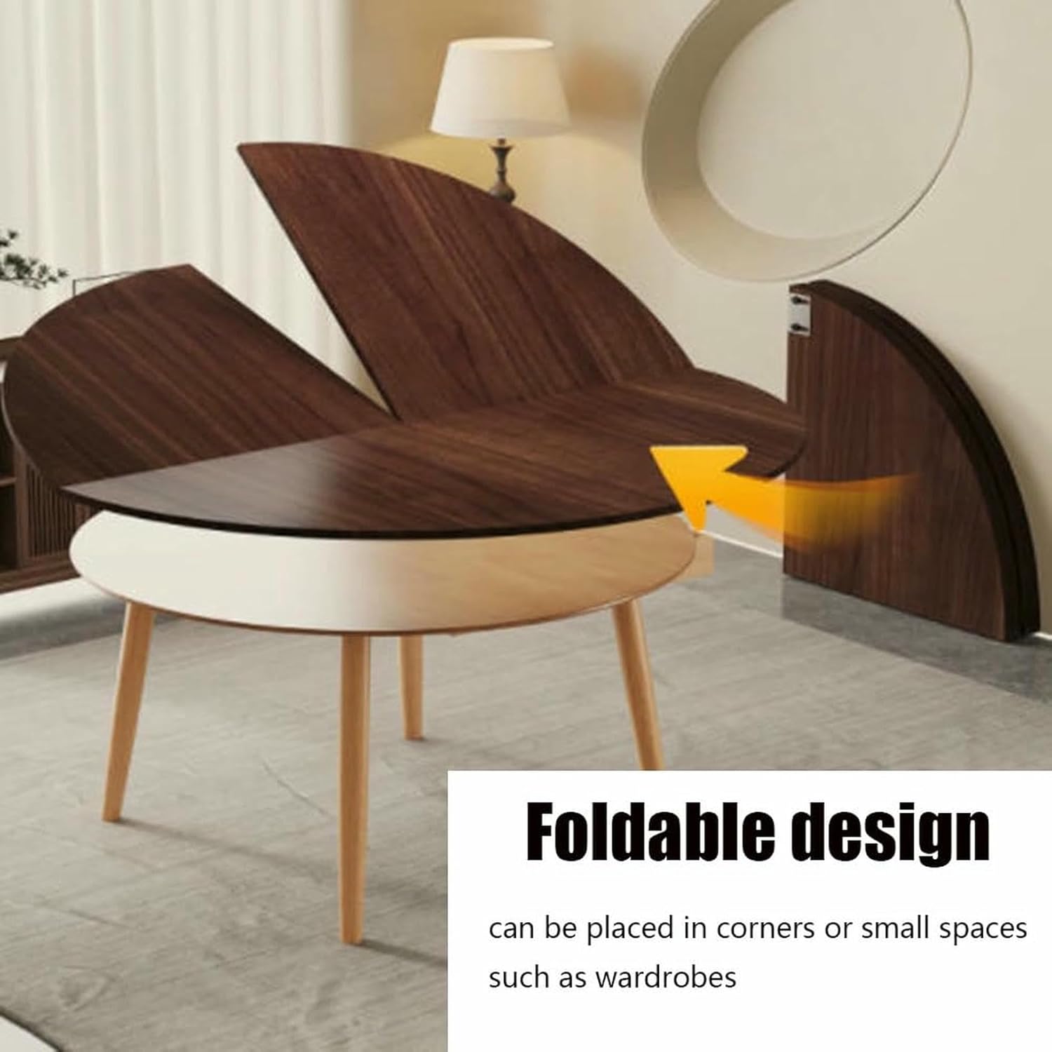 Round Foldable Table Top Extender 47in-79in Temporary Table Top Banquet Tabletop Replacement Countertop Wedding Party Use