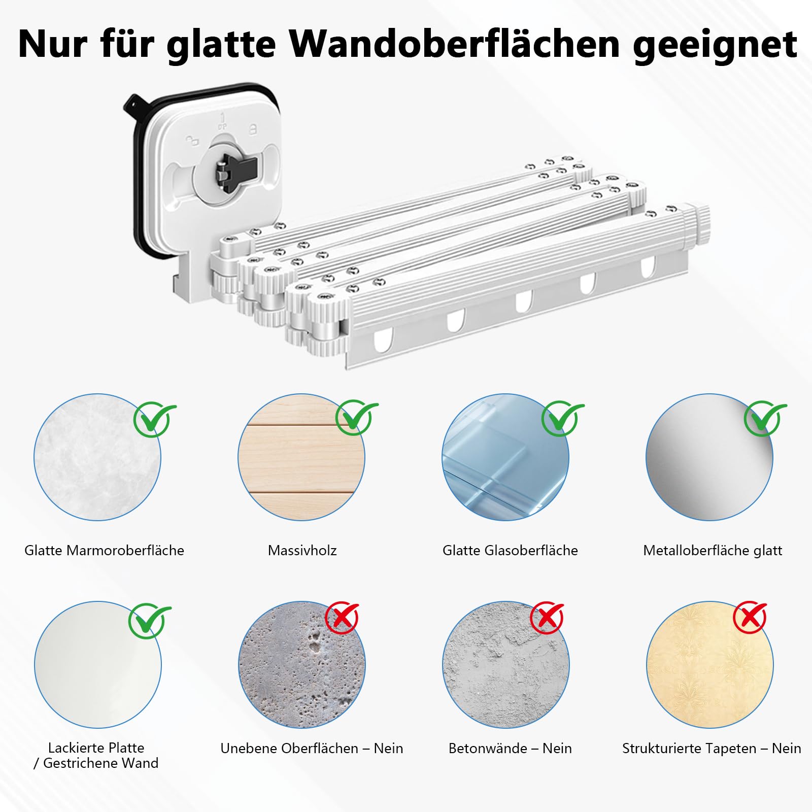 Klappbare Eckduschstange mit Saugnäpfen, kein Bohren erforderlich, platzsparende und strapazierfähige Lösung für das Badezimmer, inklusive weißem Duschvorhang (180 x 200 cm) und Gleit-Haken Weiß