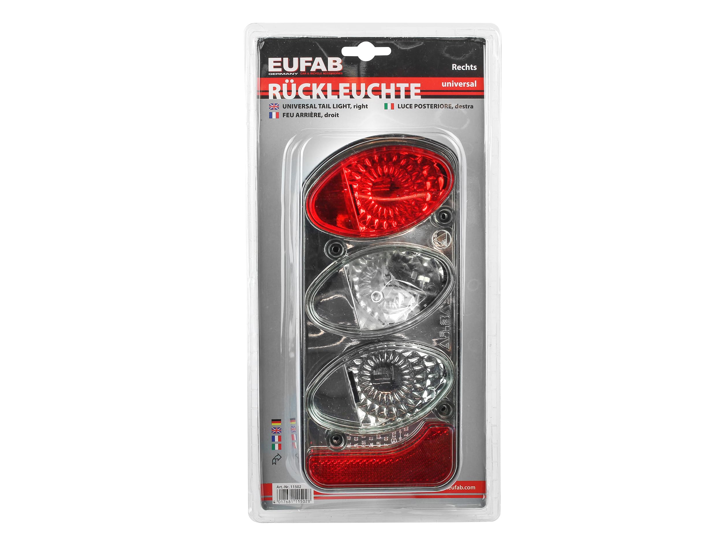 EUFAB 11502 Luce Posteriore Completa Vetro Fumé