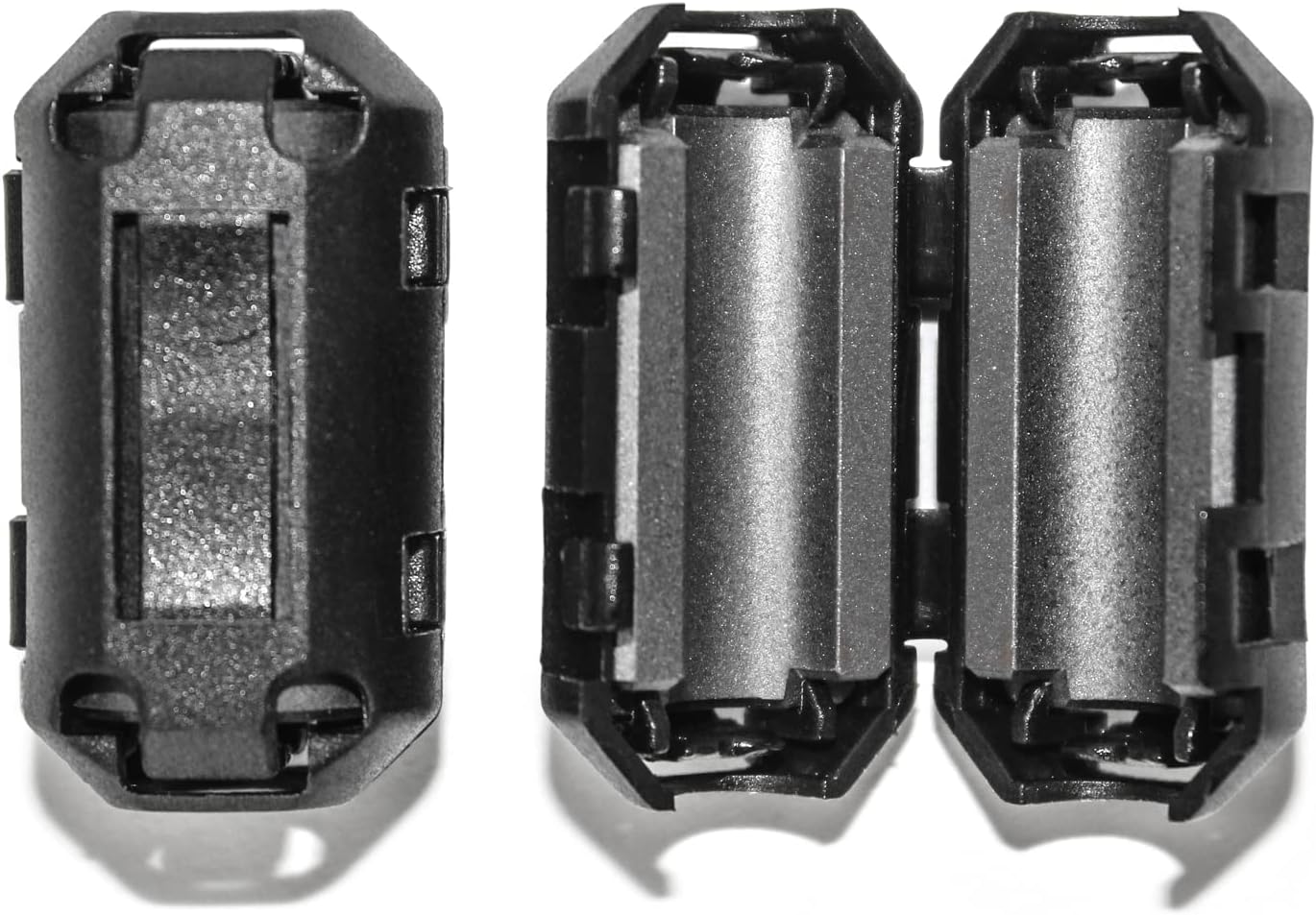 TOJOIN 10PCS Ferrite Bead Clip on Ferrite Core RFI EMI Noise Suppressor Ferrite Rings Cable Clip for Phone, TV, Speaker, USB Radio, Audio Equipment 3mm Inner Diameter Black