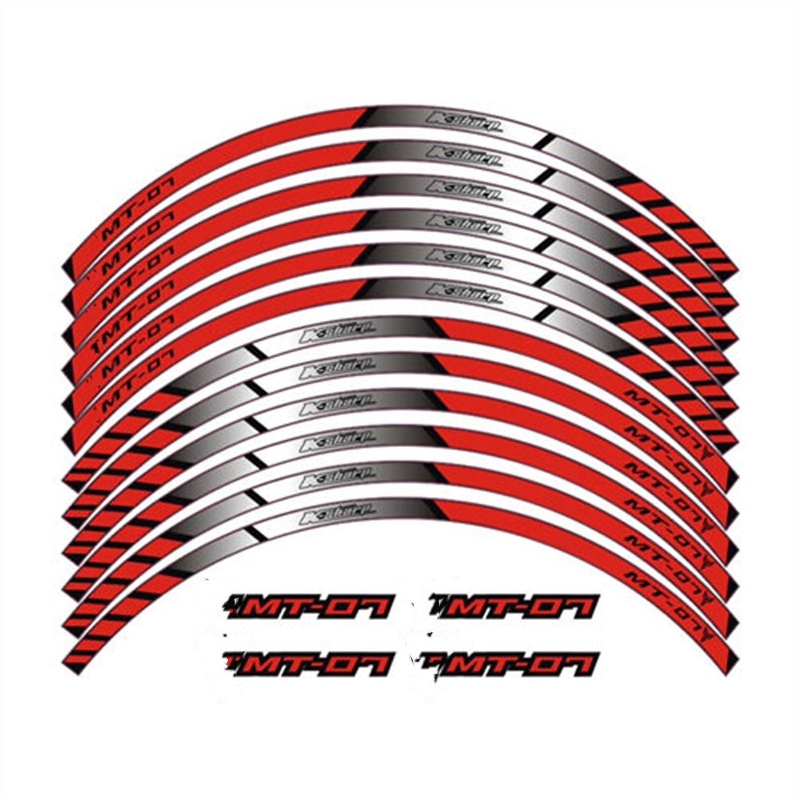 Motorcycles Reflective Sticker Wheel Stickers for Yamaha Tracer 700 900 850 MT07 MT09 MT-07 MT-09(Color15)