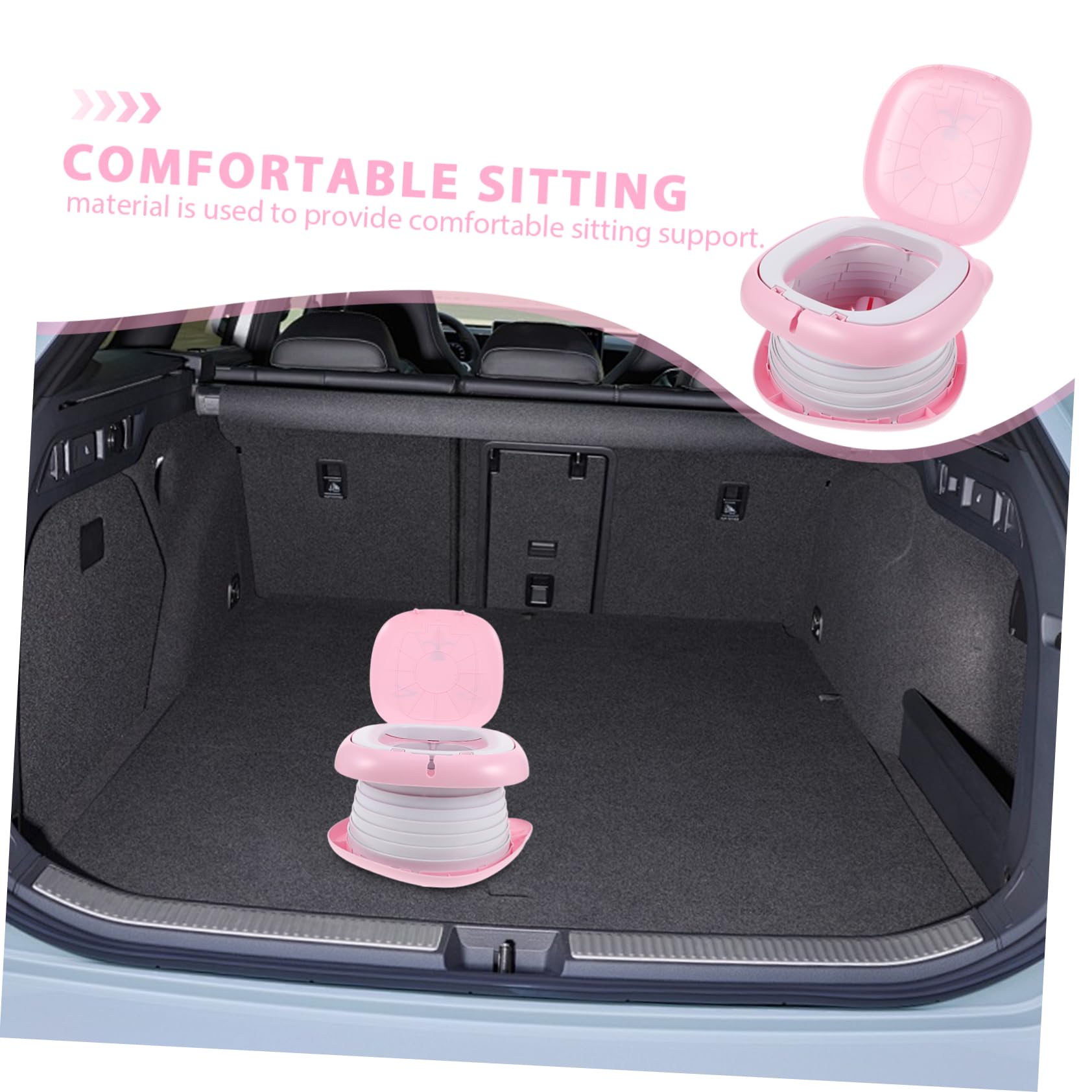 GALPADA Orinal de Viaje Portátil para Inodoro Plegable para Camping y Orinal Multifuncional para Interiores y Exteriores Inodoro para Bebés
