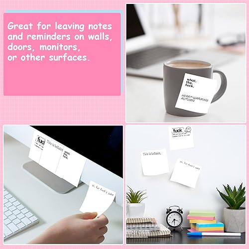 Miniatura 6 de Divertida nota adhesiva, What The F*ck, por el amor de F*ck, bloc de notas para adultos con pestañas de índice adhesivas, divertidas notas