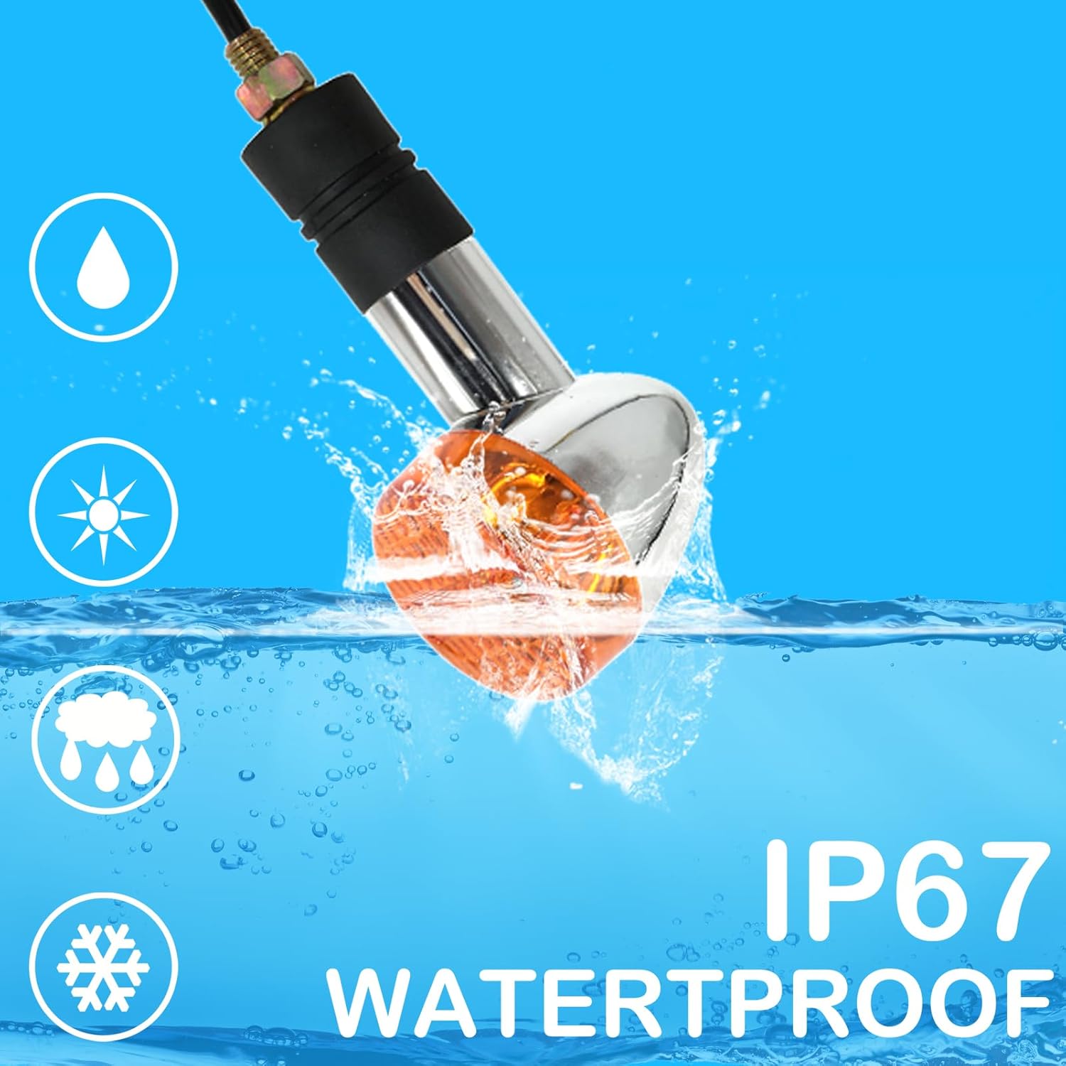 4Pcs Motorcycle Bullet Turn Signals Lights For Honda Shadow Aero Fit for Kawasaki Vulcan VN 750 800 1500 1700 2000 Vintage Turn LampBulb