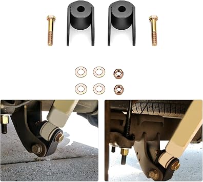 Wsays Rear Shock Extension Kit Suspension Extender for 2" to 3" Lift Bock