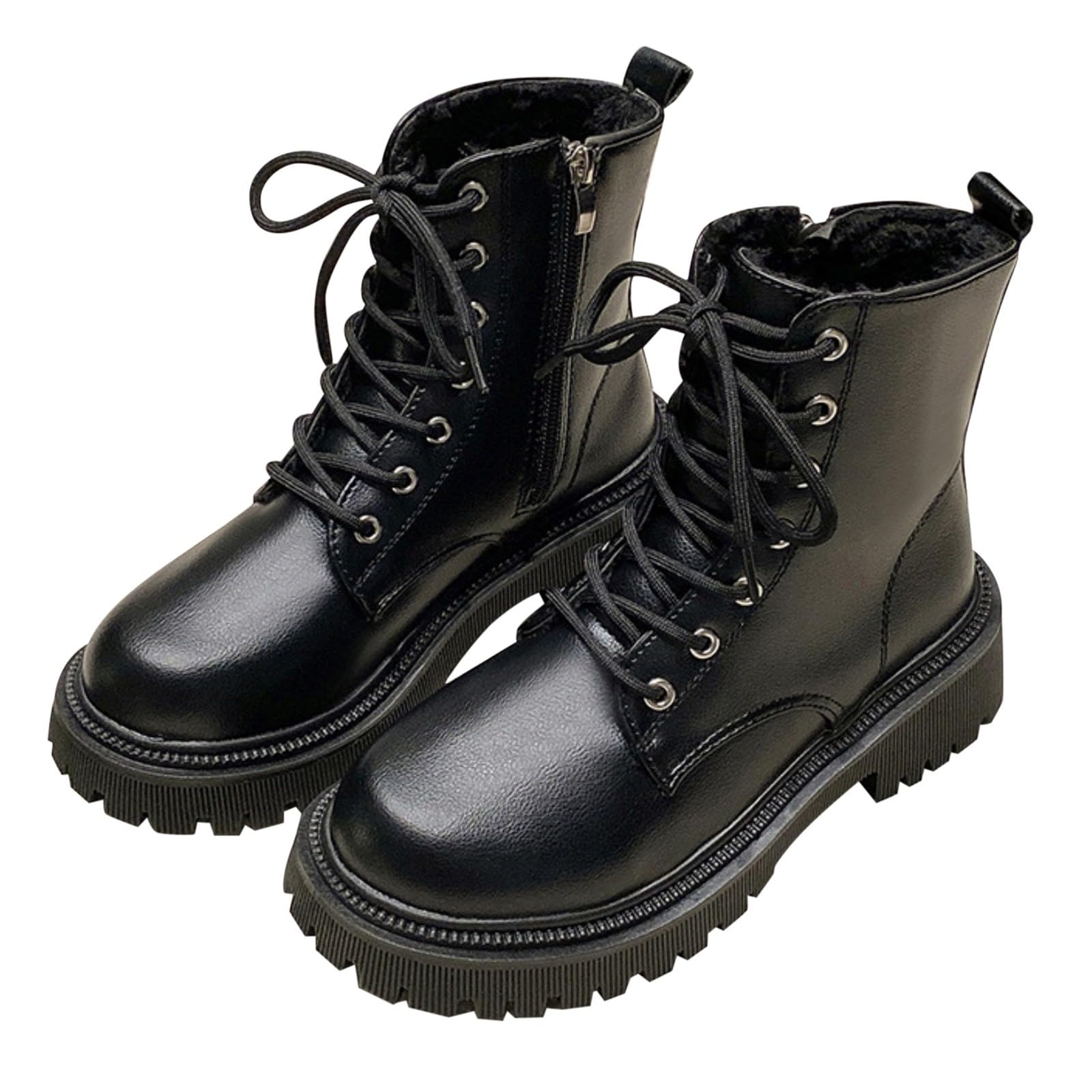 Bottes de combat en cuir synthétique blanc avec semelle à crampons - 8