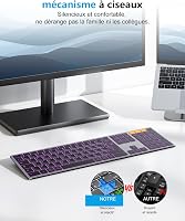 OMOTON Wireless Bluetooth Billentyűzet Újratölthető Ergonomikus Háttérvilágítás 4