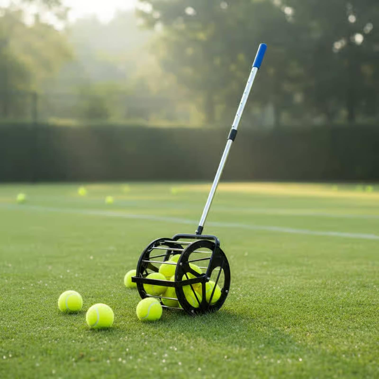 Tennis Ball Collector Raccogli Palline Tennis Pratico Contenitore Regolabile Dispositivo Campo Sportivo Accessorio, style to 2