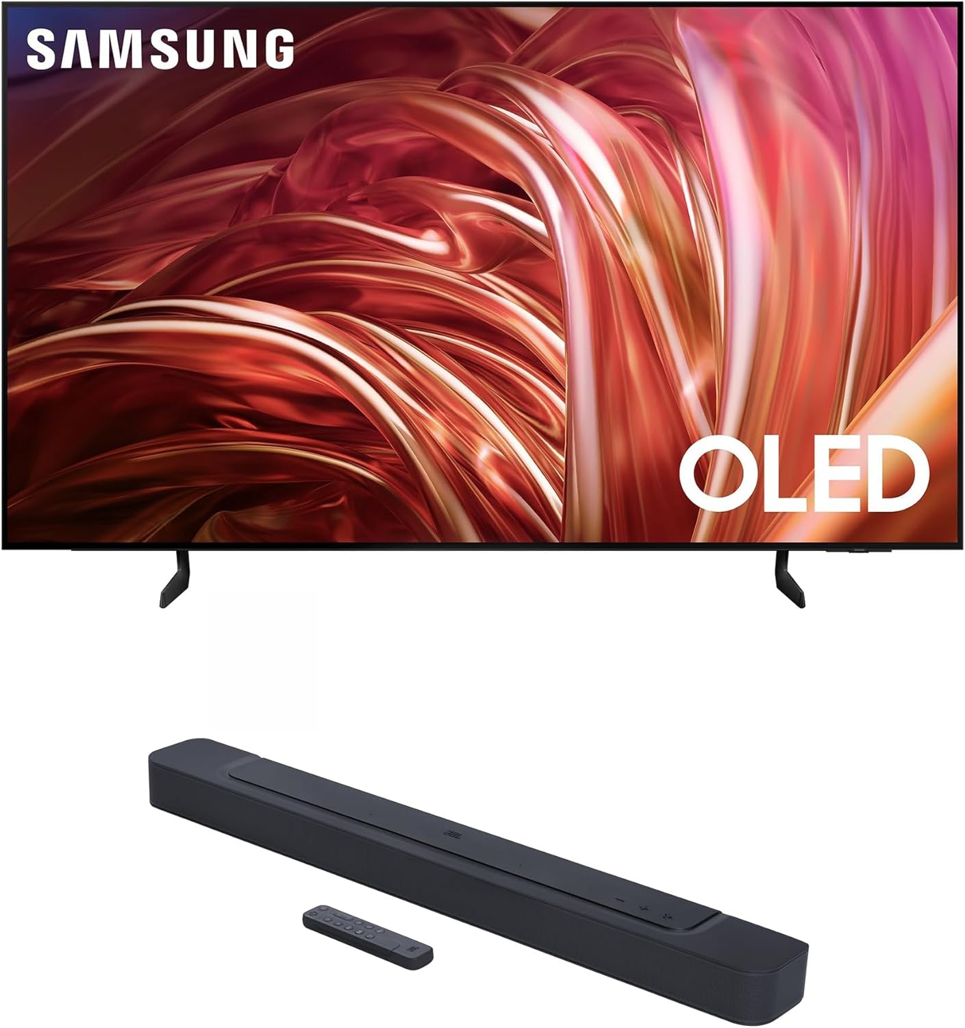 SAMSUNG QN65S85DAEXZA 65 Inch OLED 4K Smart TV with Q-Symphony and a JBL BAR-300 5.0ch Soundbar with MultiBeam Sound and Dolby Atmos (2024) SAMSUNG QN65S85DAEXZA 65 Inch OLED 4K Smart TV with Q-Symphony and a JBL BAR-300 5.0ch Soundbar with MultiBeam Sound and Dolby Atmos (2024)