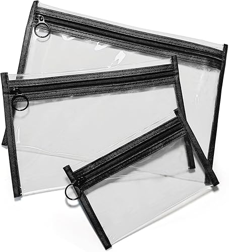 Bolsas de maquillaje transparentes, pequeña bolsa de maquillaje, 3 bolsas de maquillaje, bolsas para colgar, bolsas de malla con cremallera,