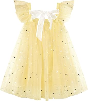 AGQT Baby Girls Christmas Tulle Tutu Dress Sleeveless Sequin Layered Dresses Size 6M-4T