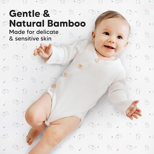 Miniatura 3 de KeaBabies Paquete de 2 sábanas para cuna pequeñas y 2 sábanas orgánicas para cuna para niños, niñas, sábanas bajeras de jersey, sábanas para cuna de