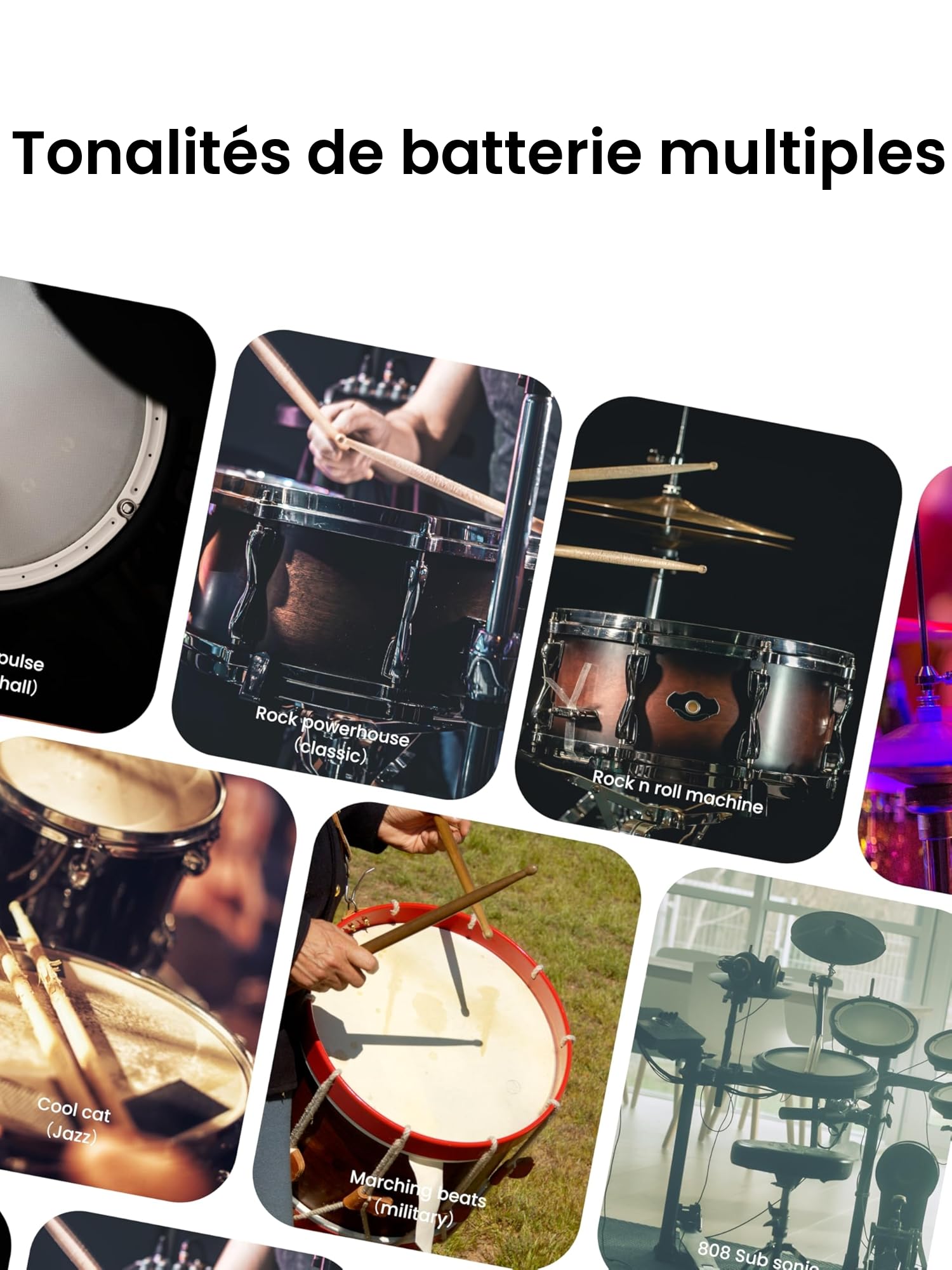 AEROBAND Ensemble de Batterie Electronique PocketDrum2 MAX, Baguettes d'Air & Pédales & Adaptateur Bluetooth, Jouez à la Batterie Partout et à Tout Moment, 8 Sons et USB Midi Cadeau pour Adolescents