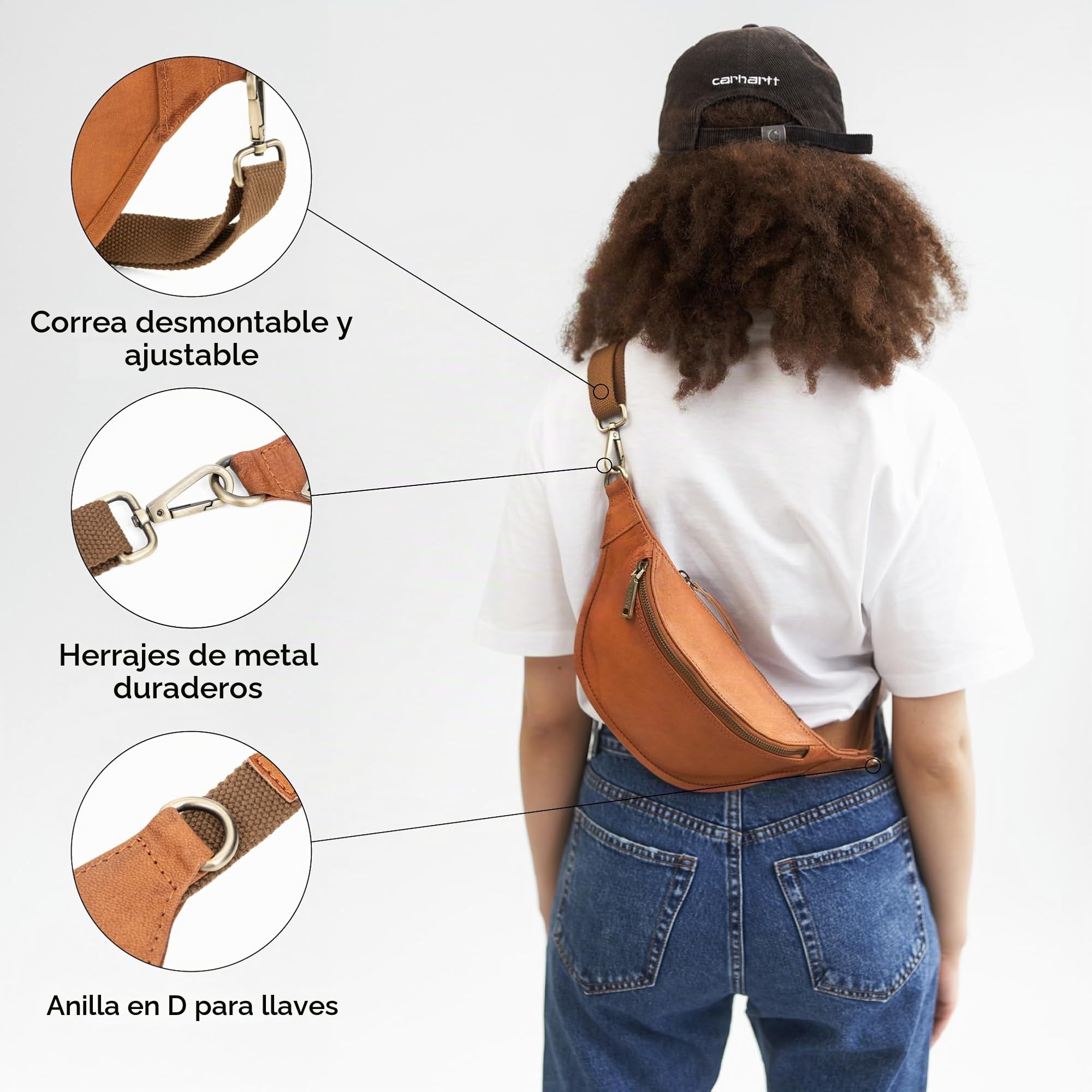 Berliner Bags Kai XL Riñonera de Piel Auténtica, Bolso de Cintura Unisex con Cremallera YKK, Correa Ajustable y Diseño Resistente al Agua para Hombre y Mujer – Marrón
