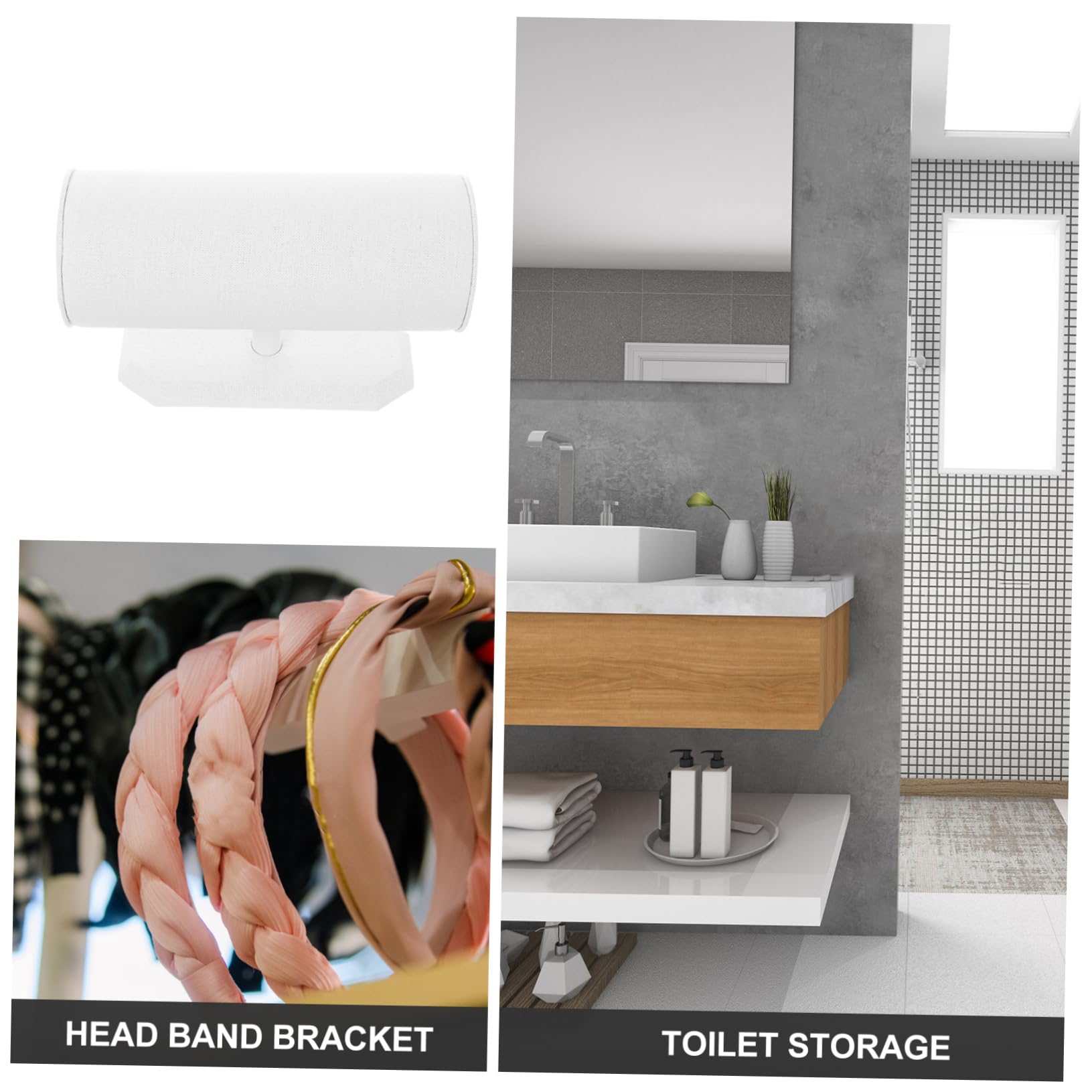 FOMIYES Weißer Haarband Organizer aus Leinen, 1 Stück für Zuhause