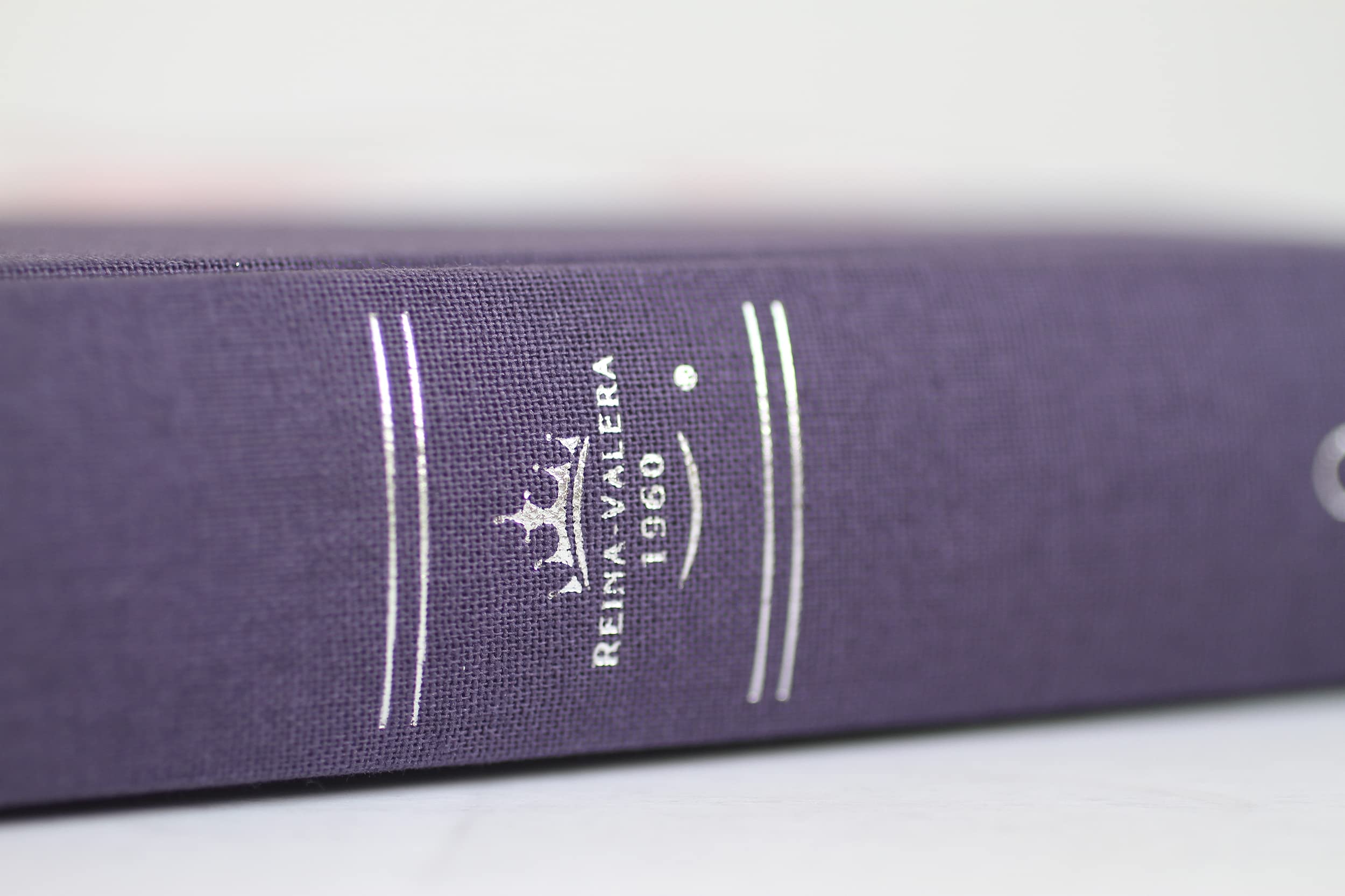 Biblia RVR 1960 letra grande. Tapa dura tela azul púrpura con flores tamaño manu al / Bible RVR 1960 Handy Size Hardcover Cloth with Purple Blue ... / Spanish Bible RVR 1960 Blue with Flowers