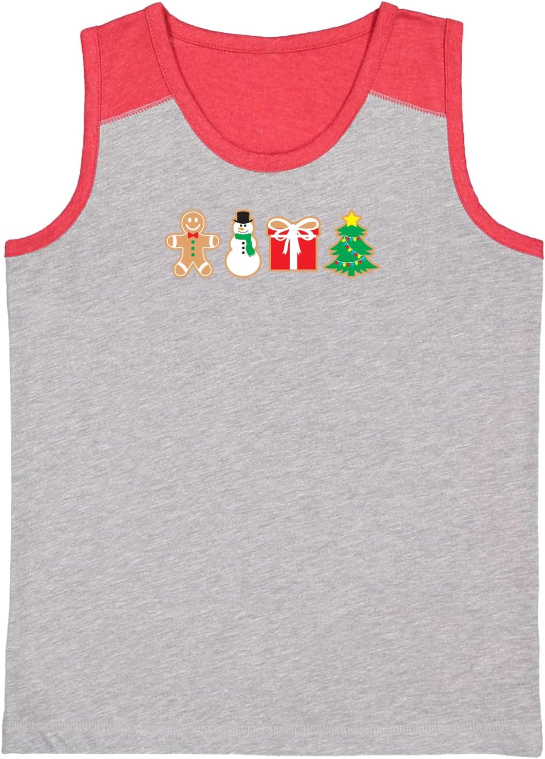Christmas Cookies - Xmas Icons Youth Contrast Back Tank Top