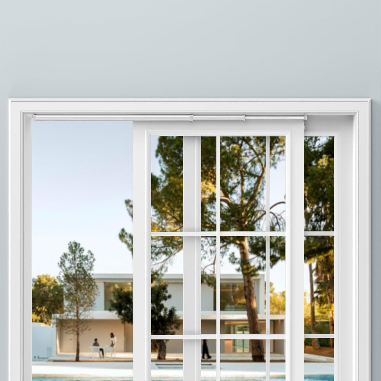 Onemake Heavy Duty Automatic Sliding Door Closer for 5-8 FT Doors, Adjustable Self-Closing, Smooth & Quiet Operation, Easy Install, Ideal for Patio, Balcony, Kitchen & Bathroom Doors