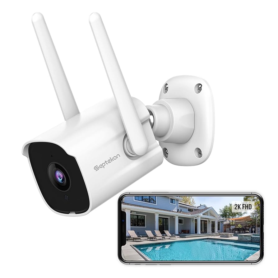 Amazon.com : Septekon 2K Security Cameras Outdoor, 2.4G WiFi
