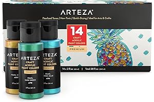 Pearlescent Acrylic Paint Set for All Your Arts & Crafts