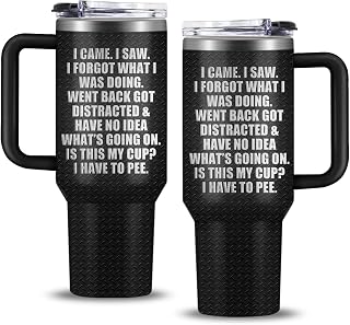 Gag Birthday Gifts for Men I Came I Saw I Forgot Tumbler 40oz, Old People Gag Gifts, Funny Retirement Christmas Gift for Older Men, Insulated Cups for Elderly Seniors Citizen Husband Dad Uncle Grandpa