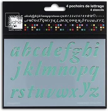 Mahe LE15 Stencil Alphabet Nougatine Plastic Transparent 21 x 30 x 0.1 cm