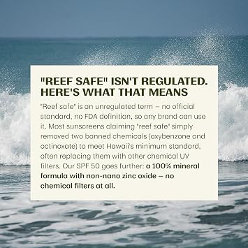 Thrive Natural Care Reef Safe Sunscreen SPF50 - Hawaii 104 Reef Act Compliant - Mineral Sunscreen Non-Nano Zinc Oxide - Vegan, (5.8 Oz (Pack of 1))