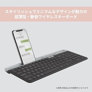 Set PurchaseLogitech Silent Bluetooth Wireless Keyboard K580GR Graphite Ultra-thin Small Unifying Wireless Keyboard Slim Tenkey Wireless Windows Mac iPad iOS Android Chrome Surface K580 Domestic