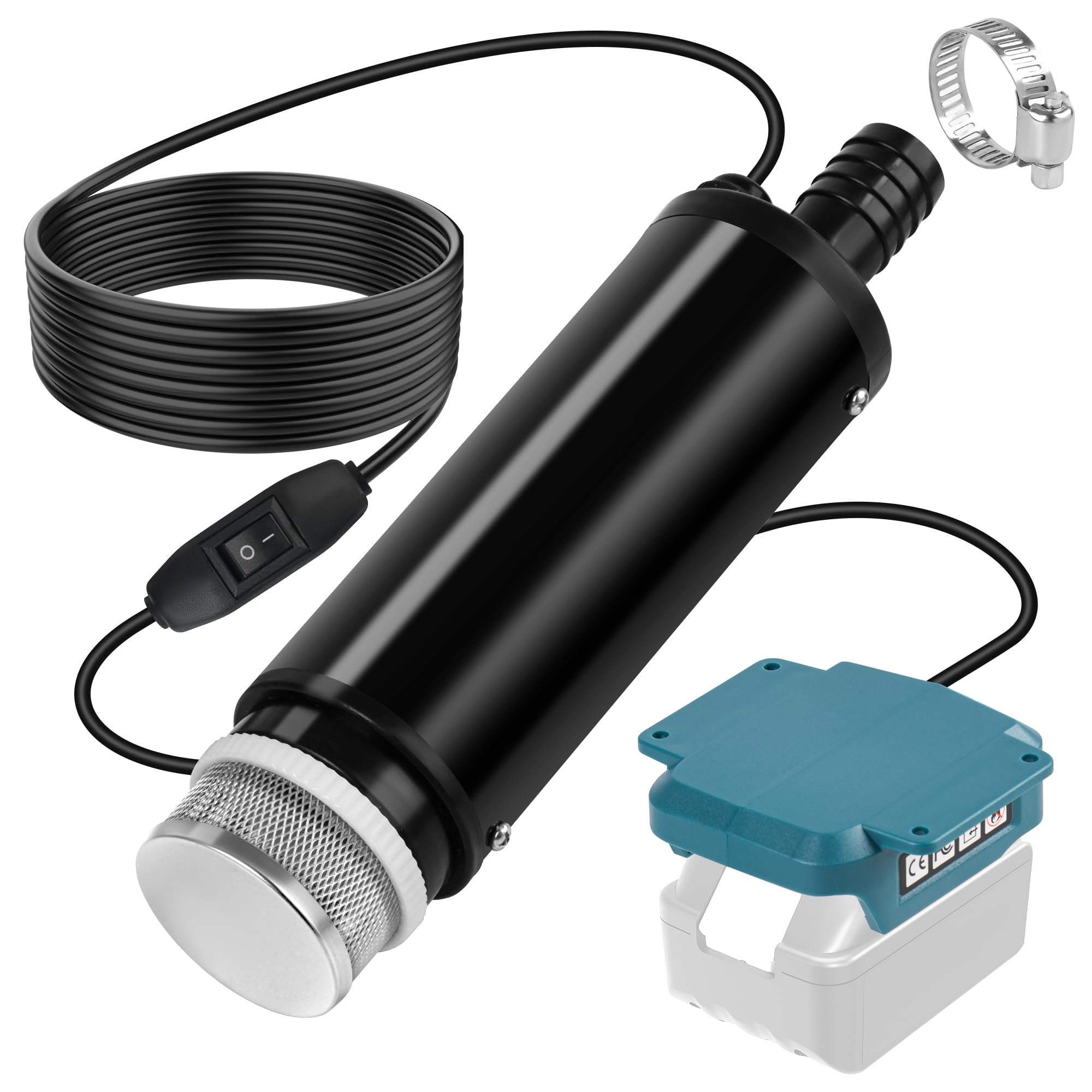 Pompe à Eau Portable pour Batterie Makita 18V, Pompe a Eau Portable Sans Fil Débit de 30 L/min Idéale pour Piscines, Arrosage du Jardin, Lavage de Voiture, Flaques d’Eau et Camping (Sans Batterie)