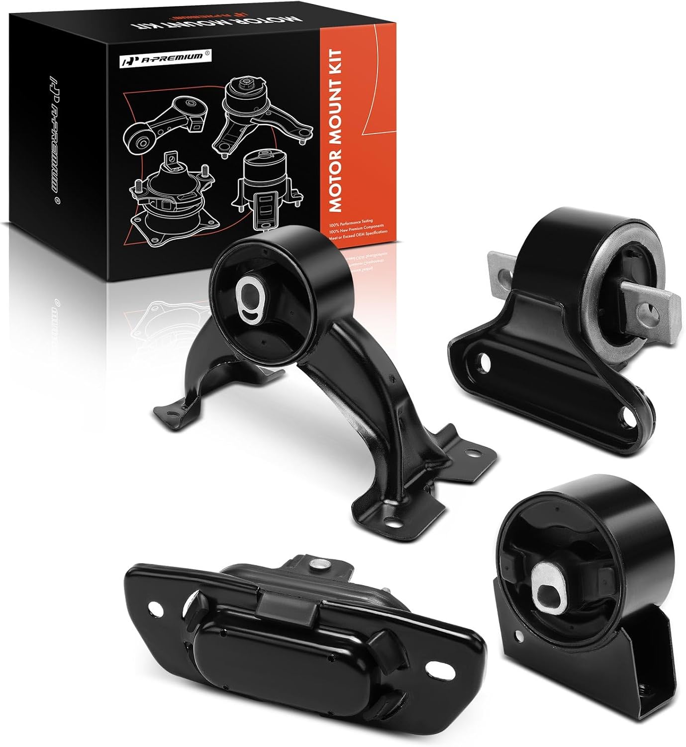 A-Premium 4PCS Engine Motor Mount Transmission Mount Set [Automatic Transmission] Compatible with Dodge Journey 2011-2019, Avenger & Chrysler 200 2011-2014, 3.6L, Replace # 4766475AC 5085076AB