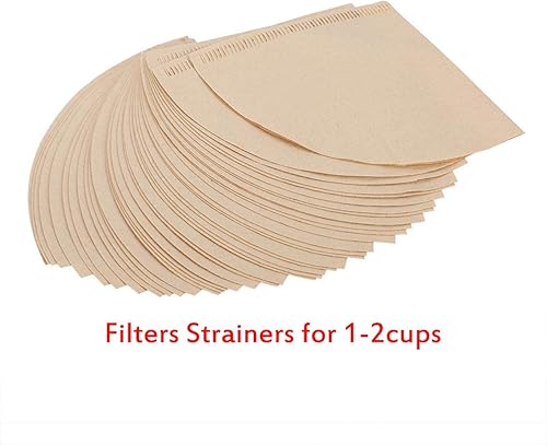 Miniatura 6 de Cafetera ligera con forma de cono segura para los amantes del café para hacer café (1-2 tazas + 1-2 tazas de papel de filtro de 40 piezas)