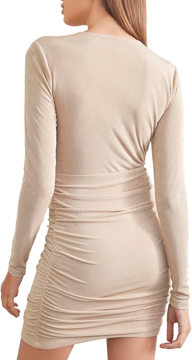 Forever 21 Womens Ruched Surplice Bodycon Dress - Image 3