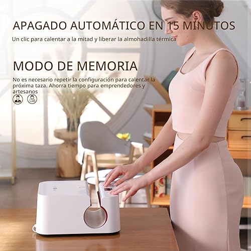 Vista 5 de HTVRONT Máquina automática de prensa de calor para vasos, prensa de calor para tazas que se calienta rápido y uniforme, prensa profesional de alta