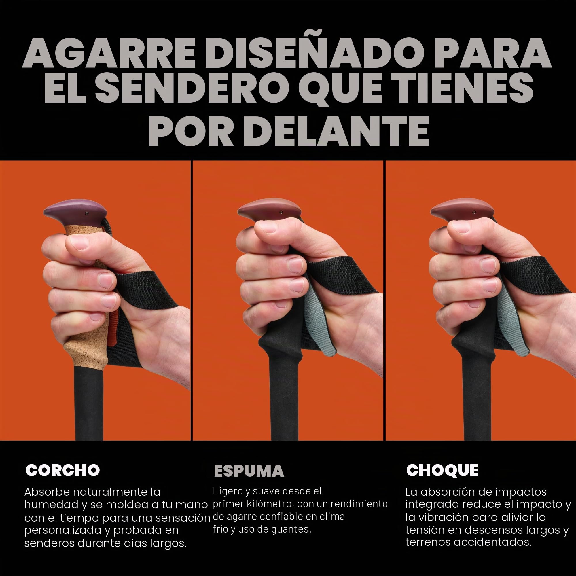Black Diamond Trail Trek Poles Bastones de Senderismo, Unisex-Adult, Picante, 64-140 cm
