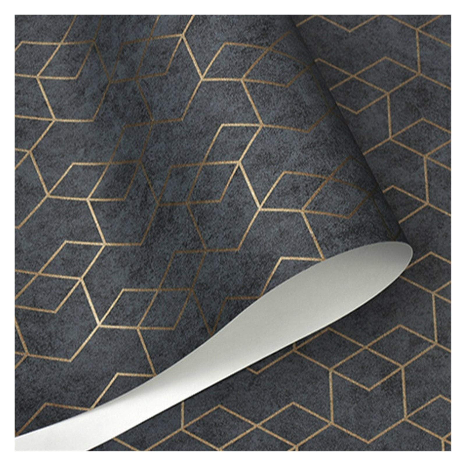 Carta da parati grigio scuro di lusso geometrica rotolo nero grigio carta da parati carta da parati design moderno camera da letto soggiorno sfondo decorazione murale casa carta da parati autoadesiva