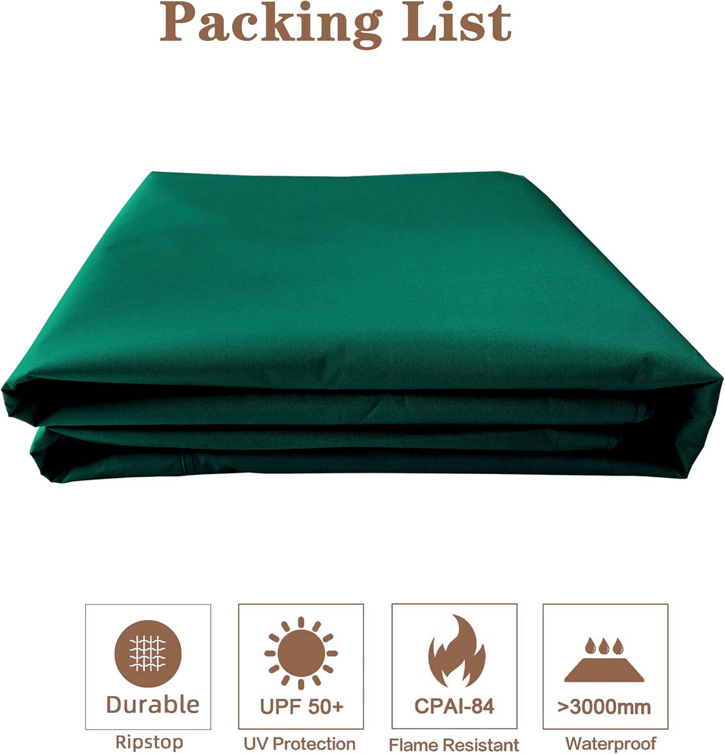 SCOCANOPY Upgraded Fabric Replacement Canopy Grill BBQ Gazebo Roof Top for Gazebo Model L-GZ238PST-11 Only,(Forest Green Ripstop)