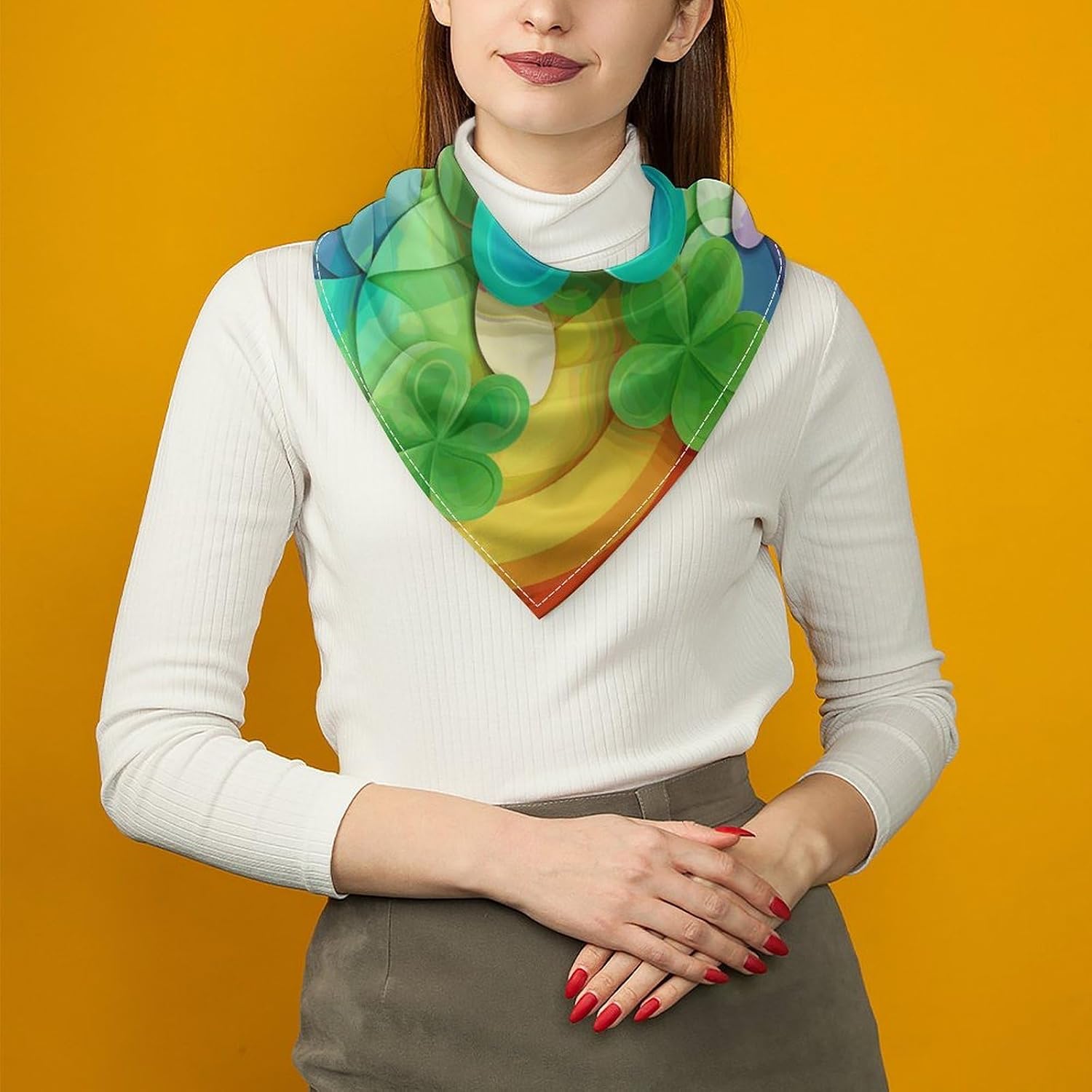 Square Silk Bandanas Extra Soft Neck Wraps Headscarf for Men Women image 5