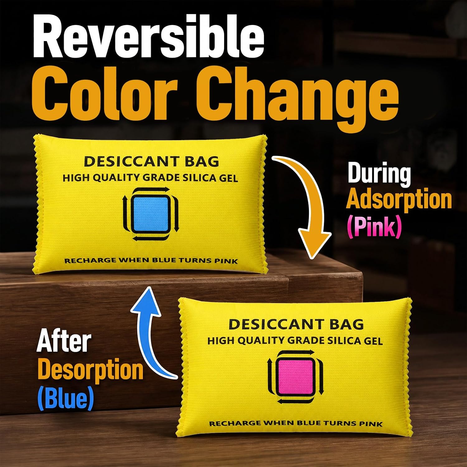 4 Pack 400g Each Rechargeable Desiccant Packs Car Dehumidifier