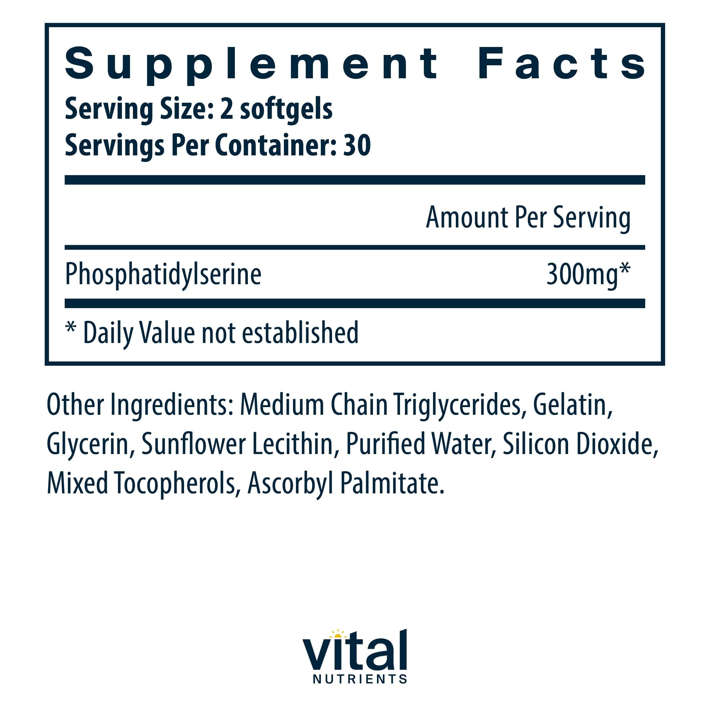 Vital Nutrients Phosphatidylserine, 60 Softgels — Amazon image 2