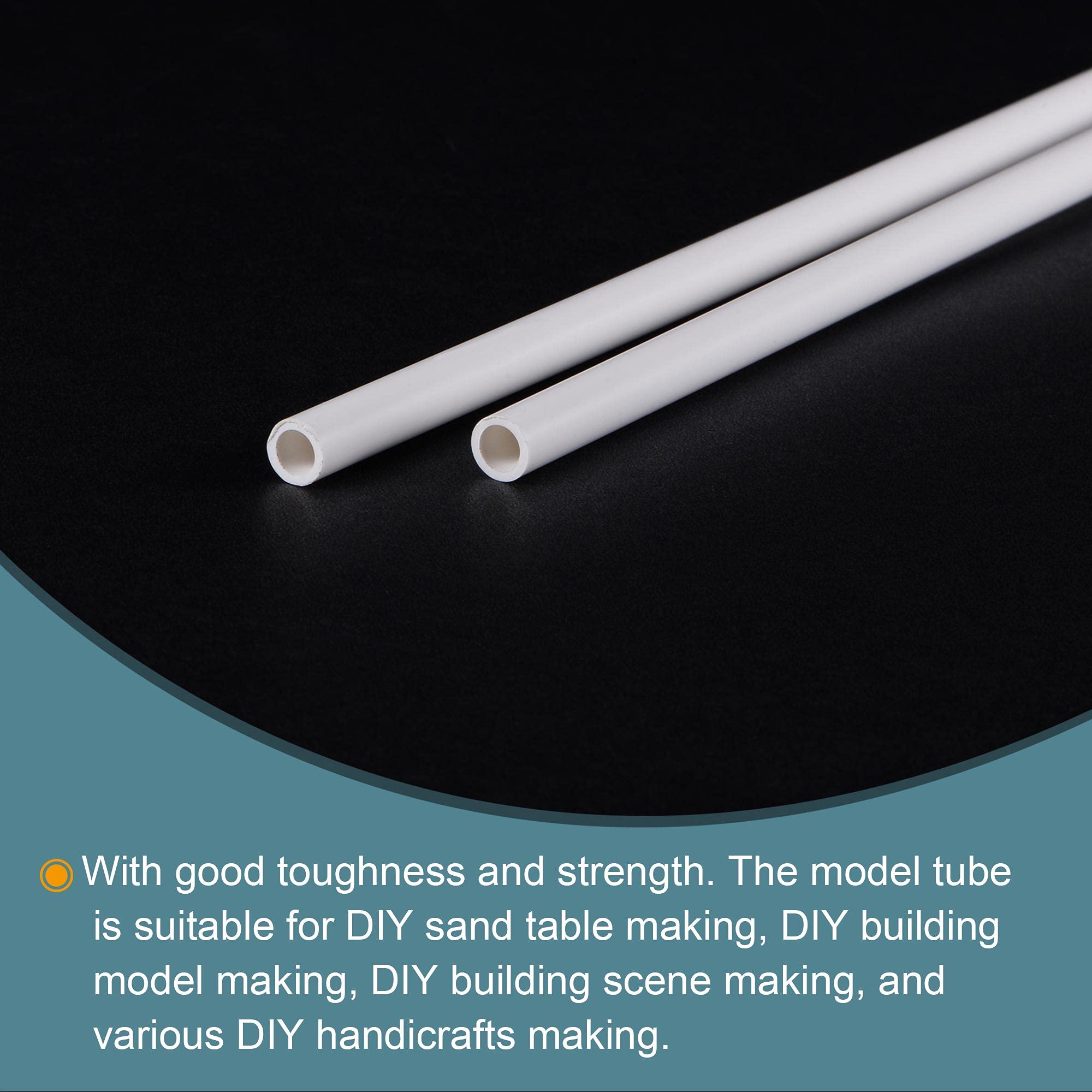 Tuyau Rigide PVC Blanc - Diamètre Intérieur 4 Mm, Extérieur 6 Mm - Résistant Aux Chocs - Neuf