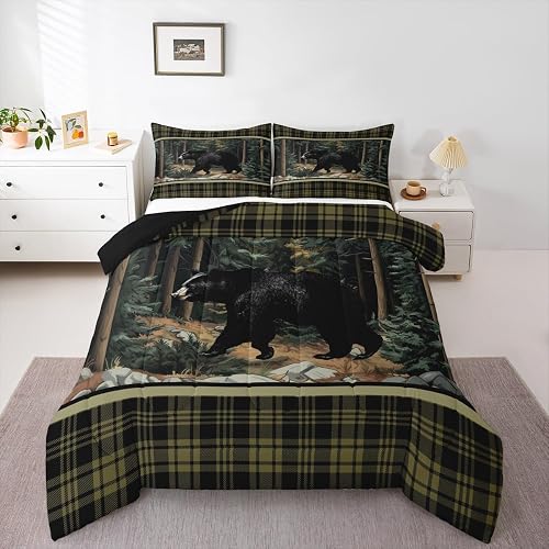 Feelyou Bear Comforter Set Queen Size for Boys Girls