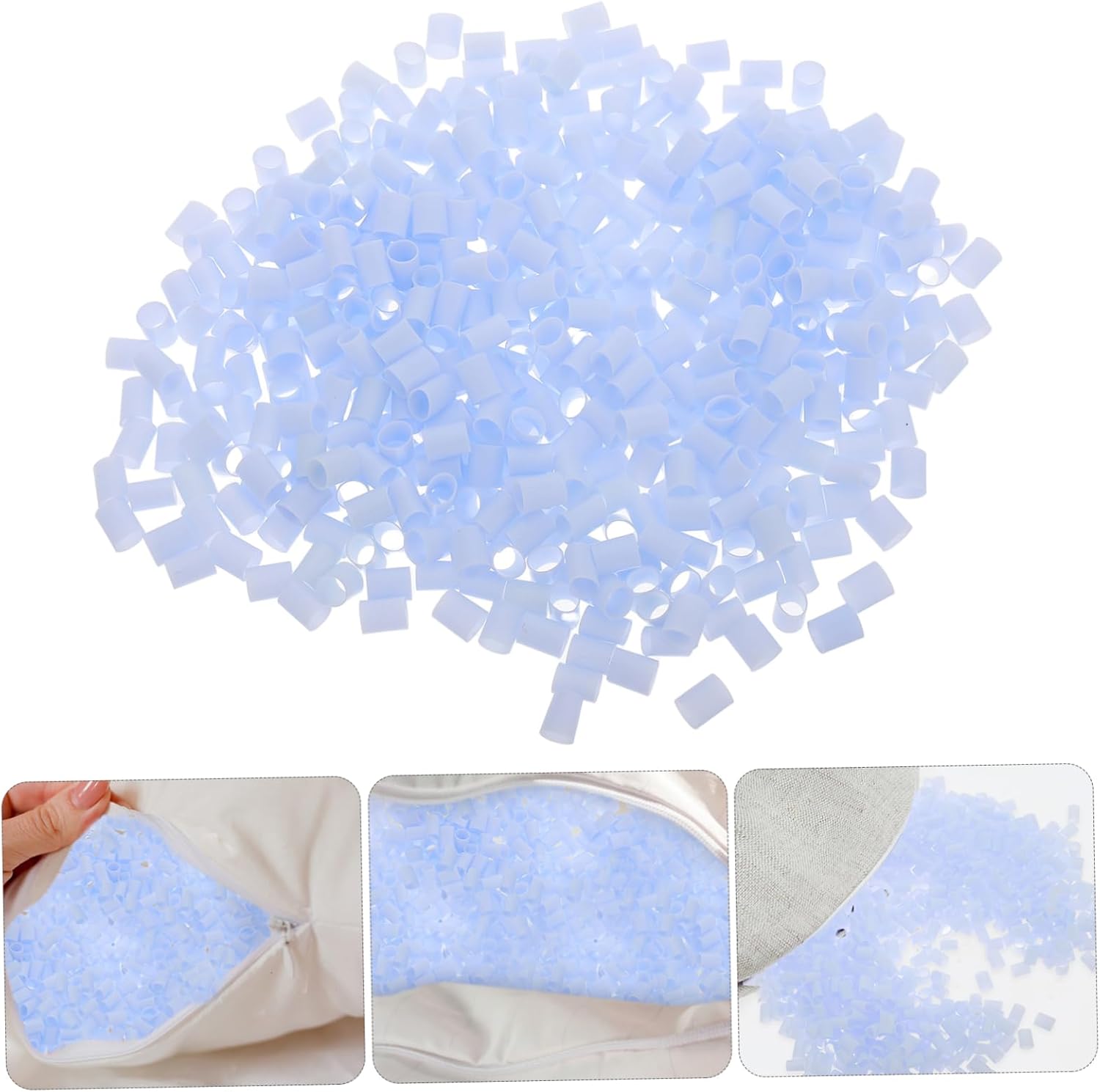 Ciieeo TPE Tube Pillow Inserts Replacement Filling 1 Bag Soft Elastic