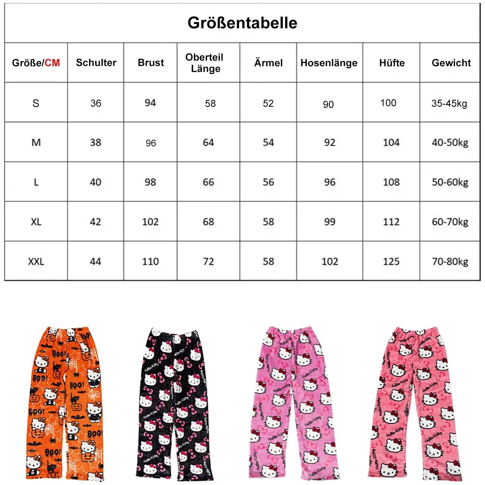 Pantalones de pijama para mujer, pantalones largos de pijama de anime, pantalones largos de franela, dibujos animados kawaii, mullidos y cálidos, pantalones de salón Y2K para mujer, otoño e invierno