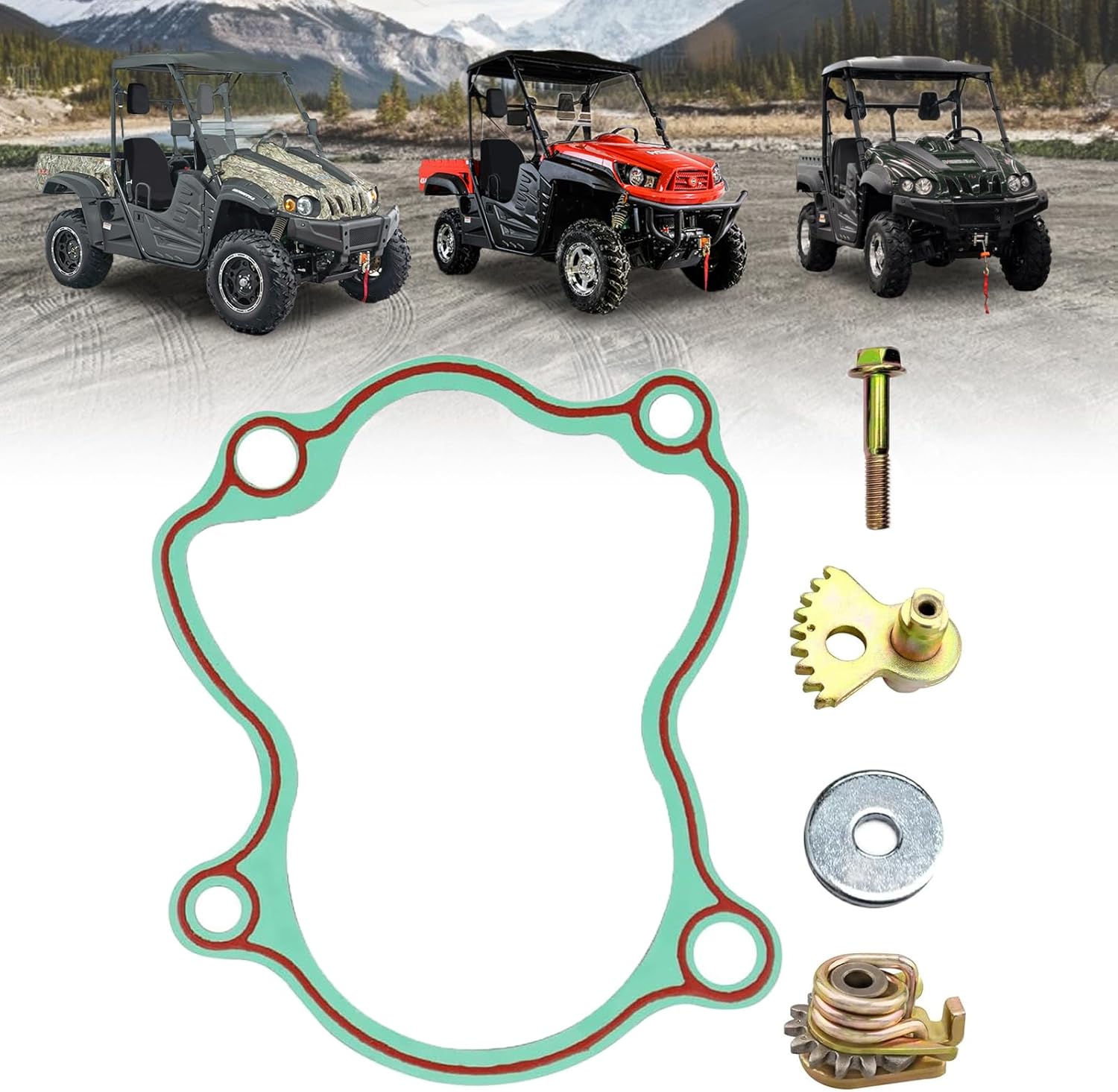 Chikia Hisun Axis 500 Gearshift Fan Gear Set Driven Compatible For Hisun UTV 500 700 Massimo msu500 msu700 Axis 500 700 Coleman 500 700 bighorn 500 700 challenger 500 700