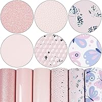 Vista 30 de Litchi Paquete de 6 hojas de cuero sintético de 8 x 12 pulgadas para aretes de lazo, tela de vinilo fácil de cortar para Cricut, cuero sintético