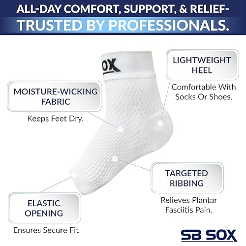 Miniatura 22 de SB Sox mangas para pie de compresión para hombres y mujeres - los mejores calcetines para fascitis plantar para el alivio del dolor de fascitis
